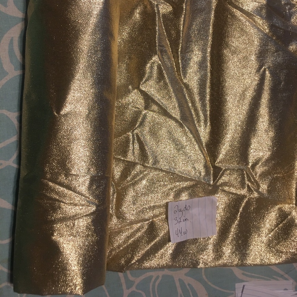 COPY - Vintage tissue gold lame fabric 2yds 32in